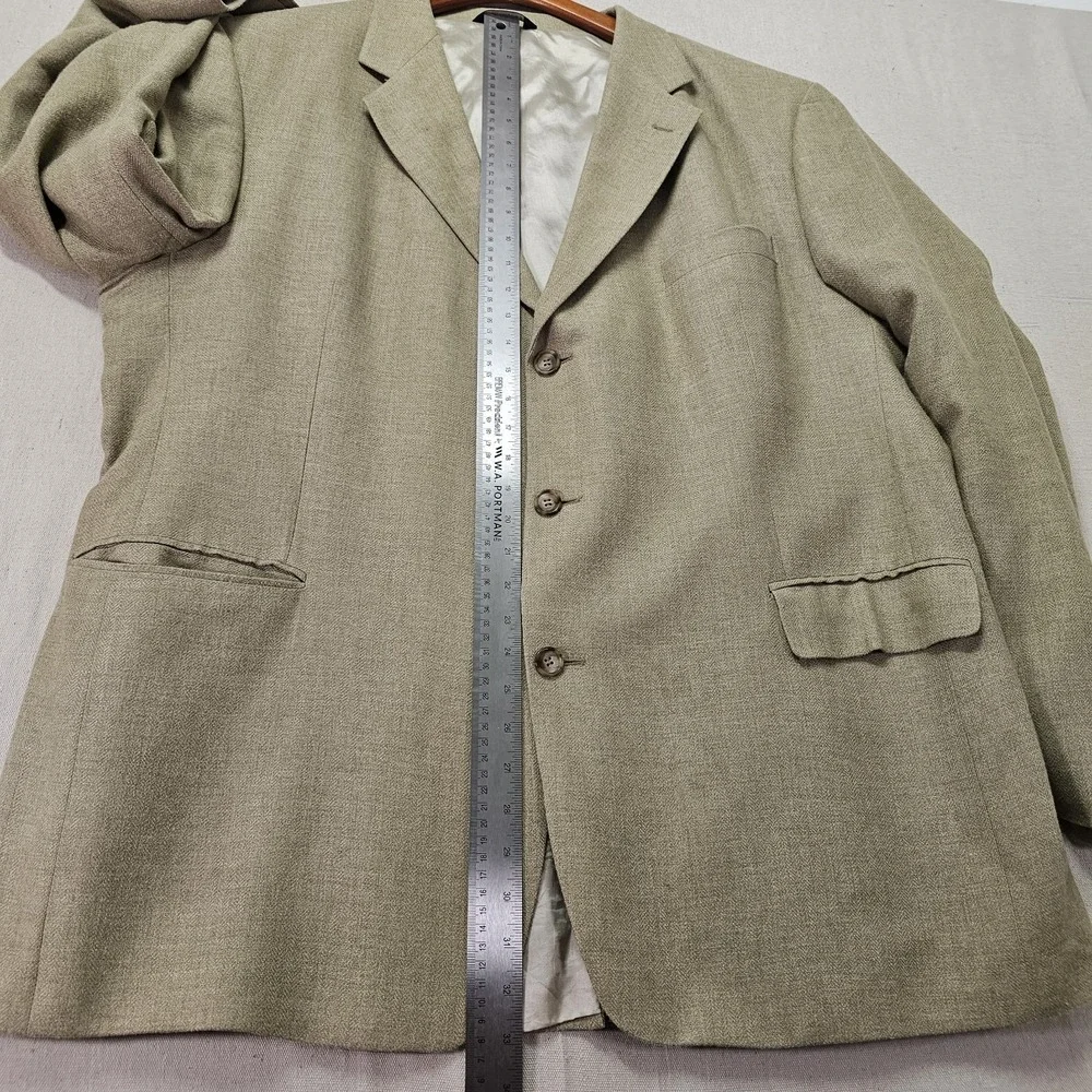 Brooks Brothers 346 Men's 50L Blazer Tan Wool Silk Blend Sport Coat Vtg Luxury‎
